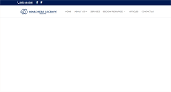 Desktop Screenshot of marinersescrow.com